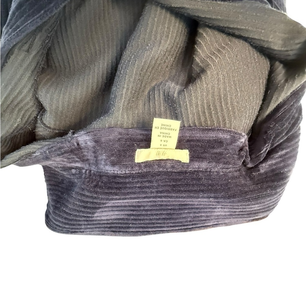 H&M Women's Button-Down Corduroy Shirt - Dark Navy - Picture 5 of 7
